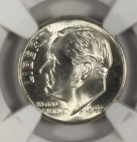 1949-D .10 Roosevelt Dime. NGC MS66.
