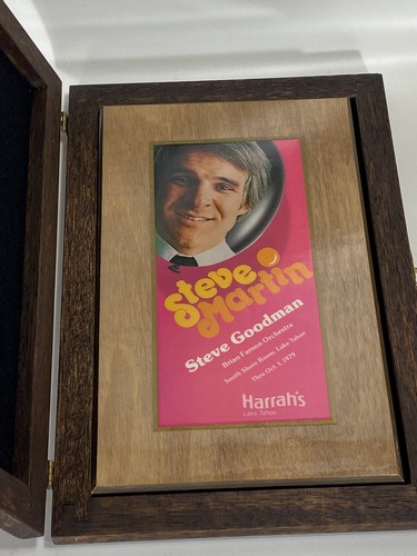 Steve Martin Personally Owned Harrah’s 1979 Comedy Sign Plaque w/ Orignal Box - Picture 2 of 9