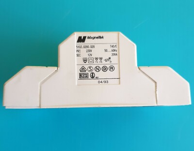 MagneTek T40/E Vorschaltgerät Trafo PRI 230V SEC 12V 50..60Hz 20VA 5103.0200.020