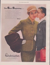 1953 Print Ad Handmacher -Vogel Best Beginning for a Season's Wardrobe Suit
