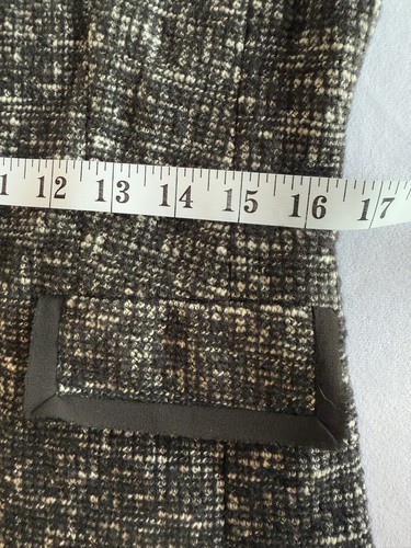 Ann Taylor Tweed Black Size 4 Skirt & Jacket Black Trim Power Suit NWT - Picture 6 of 20
