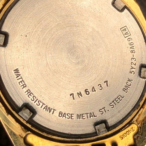 Vtg Seiko SQ Men 5Y23-8A69 Fashion Fluted Gold Tone Quartz Watch 8 1/4" Read! - Picture 6 of 10