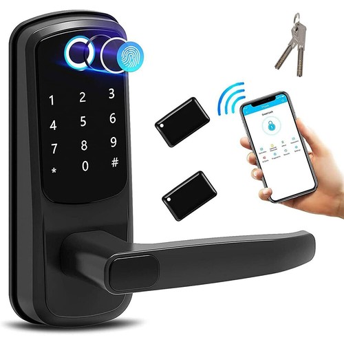 Electronic Smart Door Lock Wifi Biometric Fingerprint Remote Password IC Card - Picture 25 of 26