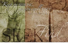 Keep On Seeking Inspirational Stretched Cavas Wall Print 16x10x1in