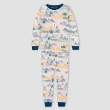Burt's Bees Baby  Boys' 2pc Mountains Organic Cotton Pajama Set