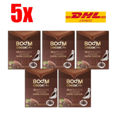 5x Boom Cocoa Plus Instant Powder 36 in 1 Diet Weight Control Slim Sugar-free