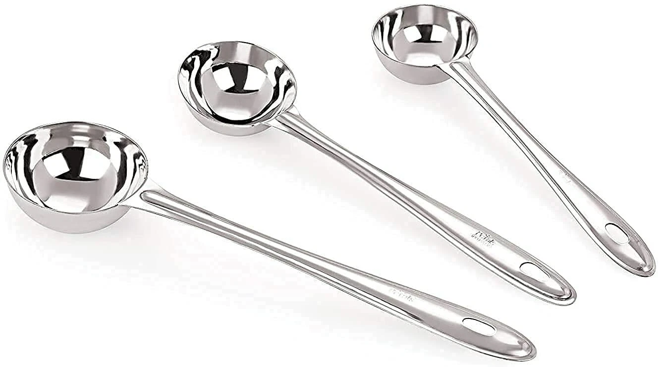 Stainless Steel Laddle Serving Spoon Set, 3-Pieces Set, Silver
Opens in a new window or tab