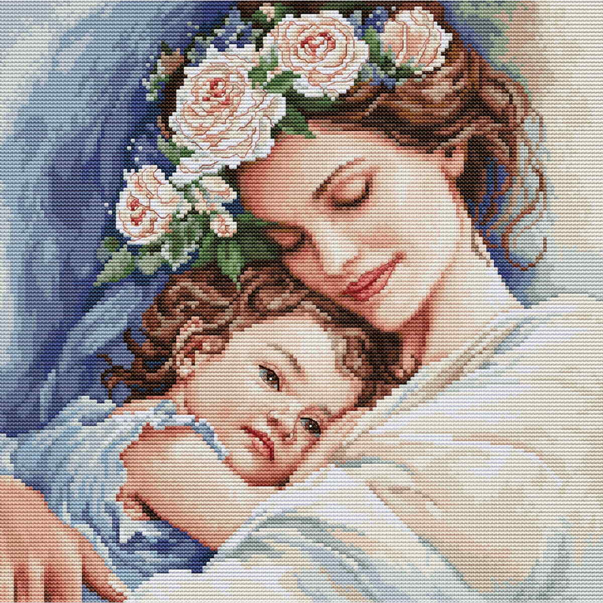 Luca-S counted cross stitch kit ""Eternal Love"", 25x25cm, DIY