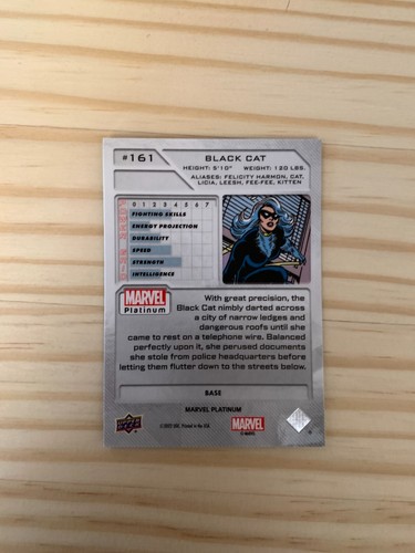 2023 Upper Deck Marvel Platinum #161 Black Cat SP - Picture 2 of 2