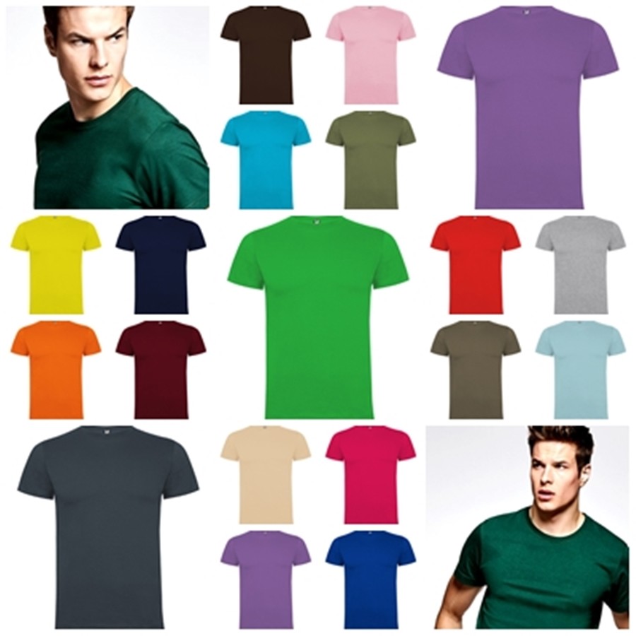 Camiseta Hombre manga corta. 100% Algodon. Gran variedad Colores y Tallas. Dogo
