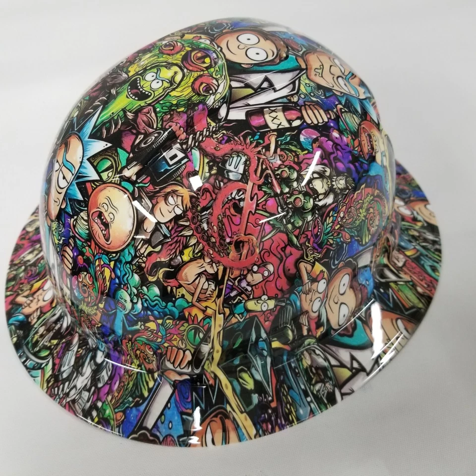 NUEVO ALA COMPLETA Sombrero Duro Personalizado Hidro Sumergido ADULTO DIBUJOS ANIMADOS PEGATINA BOMBA NUEVO Foto 3 de 4