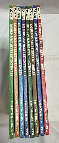 Big Bird's Sesame Street Dictionary Volume 1-8 Complete Set A-Z 1981 Muppets HC - Picture 3 of 5