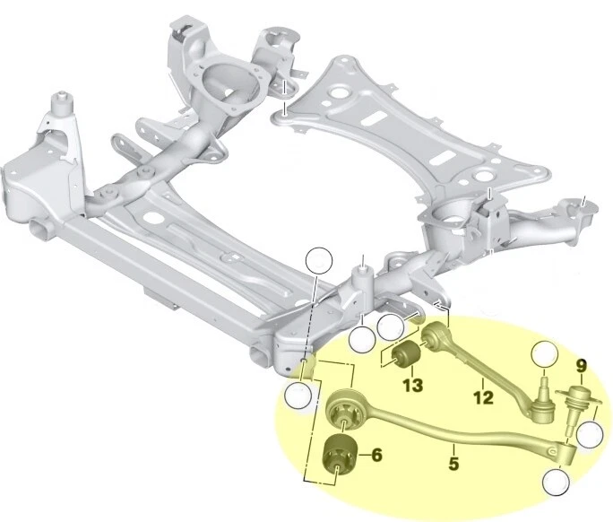 ★ NUEVO 31106787673 BMW X3 X4 F25 Brazo de control delantero Kit de rótula 31106787674 ★ Foto 2 de 3