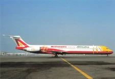 Postcard Airline ALITALIA McDouglas MD-82 I-DAVZ AUC1.