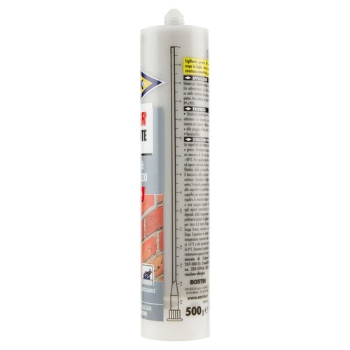 Cemento Sigillante per Fughe Bostik Mastice Silicone per esterno Cartuccia 500 g - Afbeelding 4 van 6