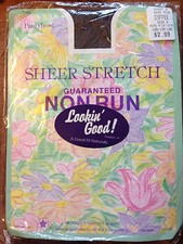 WOW  Very Vintage Sheer Stretch Coffee nude small Pantyhose