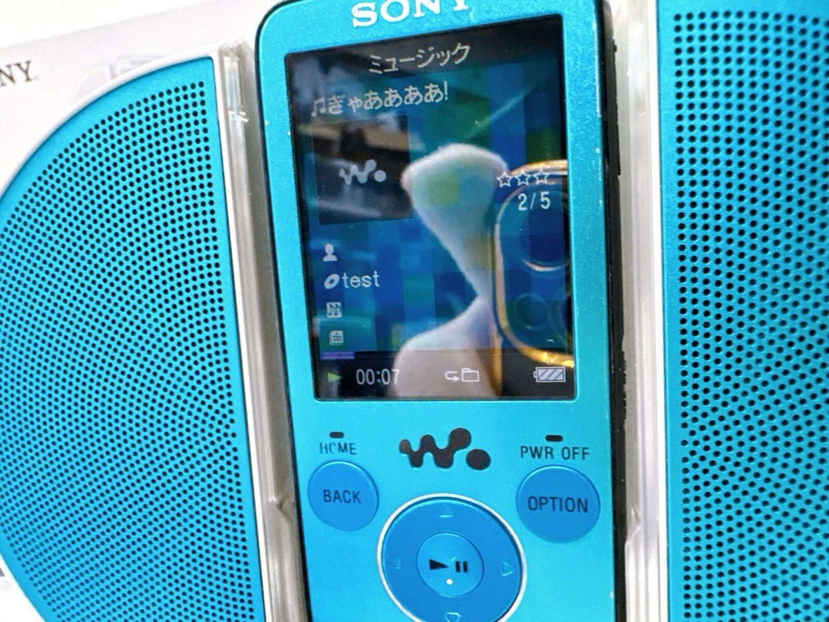 Sony Walkman NW-S638FK Digital Media Player MP3 8GB Blue Speaker