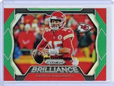 2019 Panini Prizm Football Brilliance Green Prizm #B-PM Patrick Mahomes