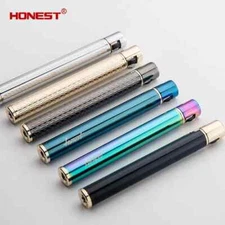 HONEST Portable Metal Mini Slim Cigarette-Shaped Lighter Butane Gas Gadgets