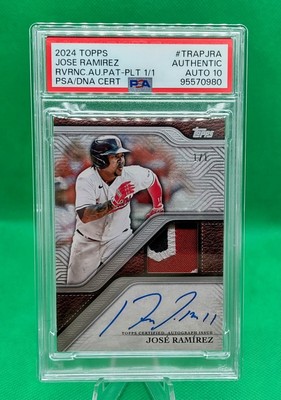 2024 Topps Series I Reverence 1/1 Platinum Auto Jose Ramirez 