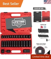 Sunex 3330 Metric Impact Socket Set, 12-Point, Heavy-Duty Storage Case Included