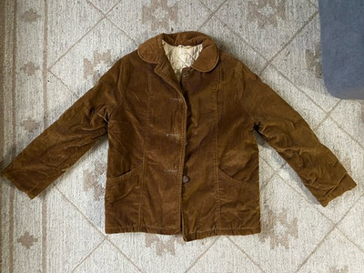 #ad Vintage Fingerhut Brown Jacket Quilted Lining Made In The USA Size 10 Womens $23.50