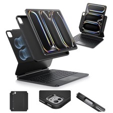 ESR Rebound Series Magnetic Keyboard Case for iPad Pro, Black, Detachable Back
