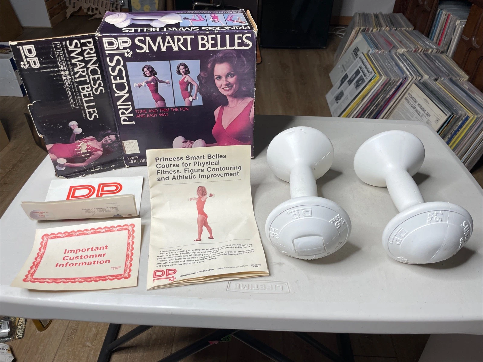 Vtg DP Super Star Orbatron 3.3 Lb/ 6.6lbs Total Dumbbells Princess Smart Belles