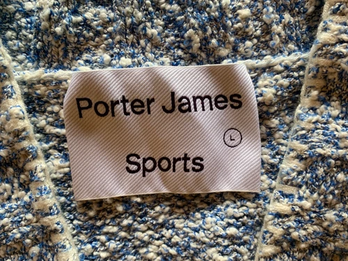Porter James Sports Boxed Knit - Blue Melange Whip Stitch Cardigan. New. Size L. image 5