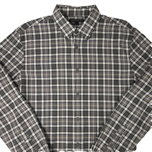 Chemise à manches longues homme John Varvatos Star USA moyen conique violet bouton à carreaux - Photo 3 sur 13