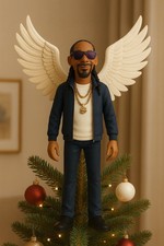 24 cm Snoop Dogg Engel Rapper Christbaumspitze &bull; DIY bemalbare Figur