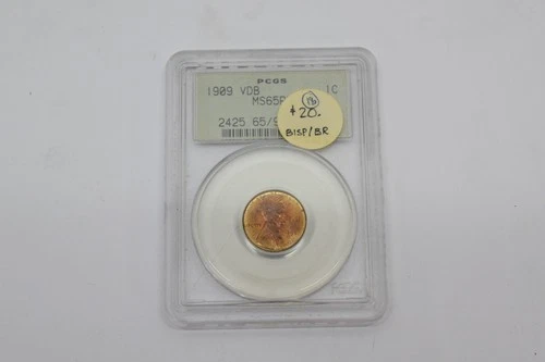 1909 vdb penny ms65 rd pcgs 1c 14668