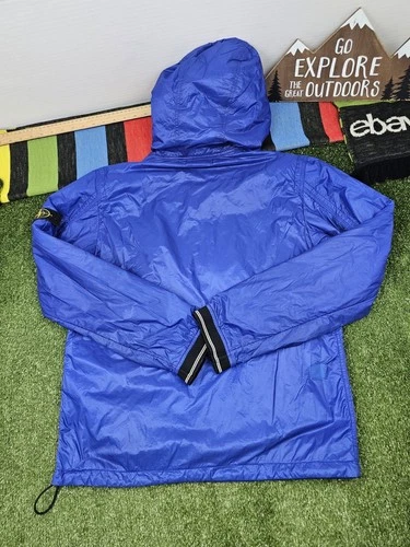 stone island men L micro rip stop primaloft hooded jacket blue full zip packable image 3