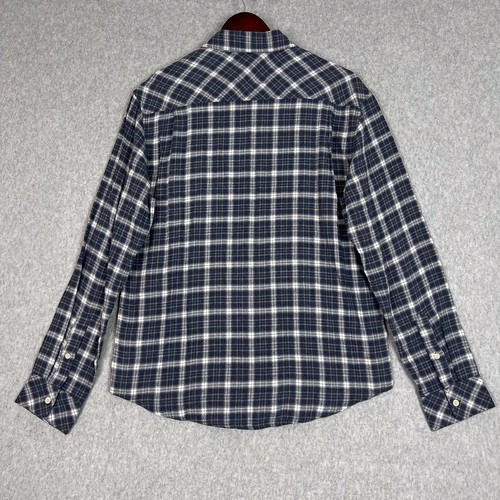 Rails Men Size Small Denim White Grey Brushed Lennox Long Sleeve Button Up Shirt - Picture 6 of 11