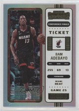 2022-23 Panini Contenders Conference Finals Ticket 66/75 Bam Adebayo #63 9o3