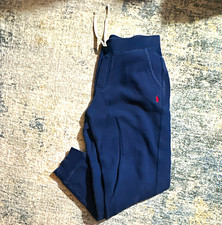 Polo Ralph Lauren Boys Navy Fleece Cotton Logo Jogger Pants 14-16