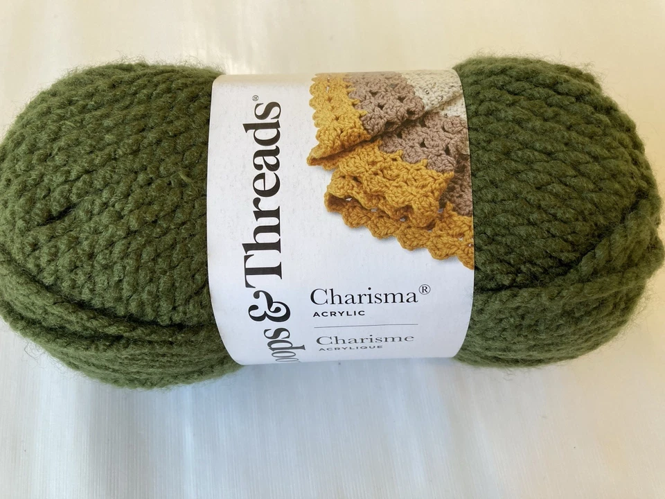 Lot of 3-Loops & Threads-Charisma-Acrylic Yarn-5 Bulky-Forest-Same Dye Lot-#2138 - Image 2 of 4