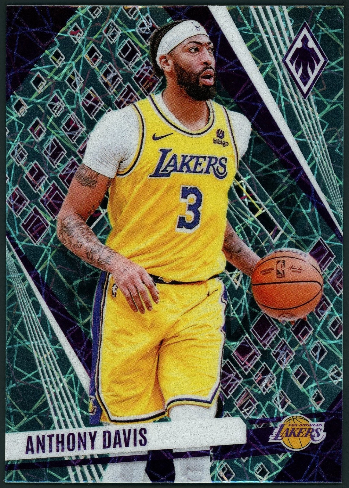 2023-24 Panini Phoenix Anthony Davis Teal Lazer Phoenix Card #248