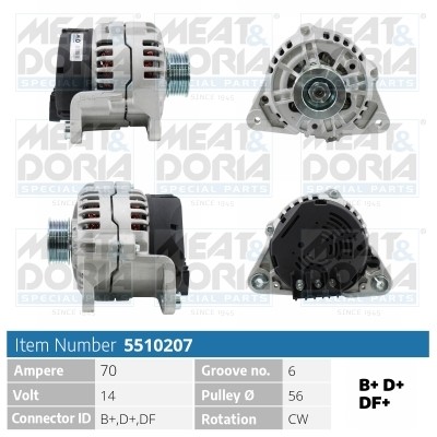 Meat & Doria Generator FüR Ford KA Rb_ 1.3I Fiesta IV Ja_ Jb_ J5_ J3_ 1.3-image