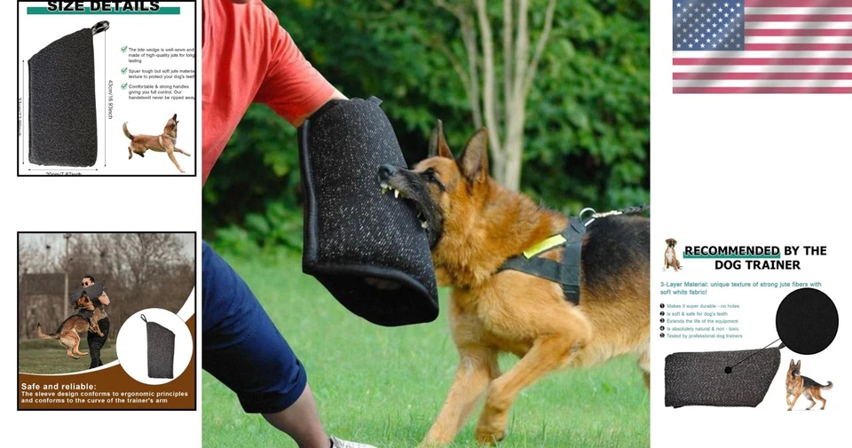 Manga para mordedura de perro, mangas de entrenamiento de perro protección de brazo para entrenamiento de perros grandes,... Foto 2 de 4