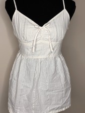 Gap Women’s White Tie Spaghetti Strap Mini Dress Size Small