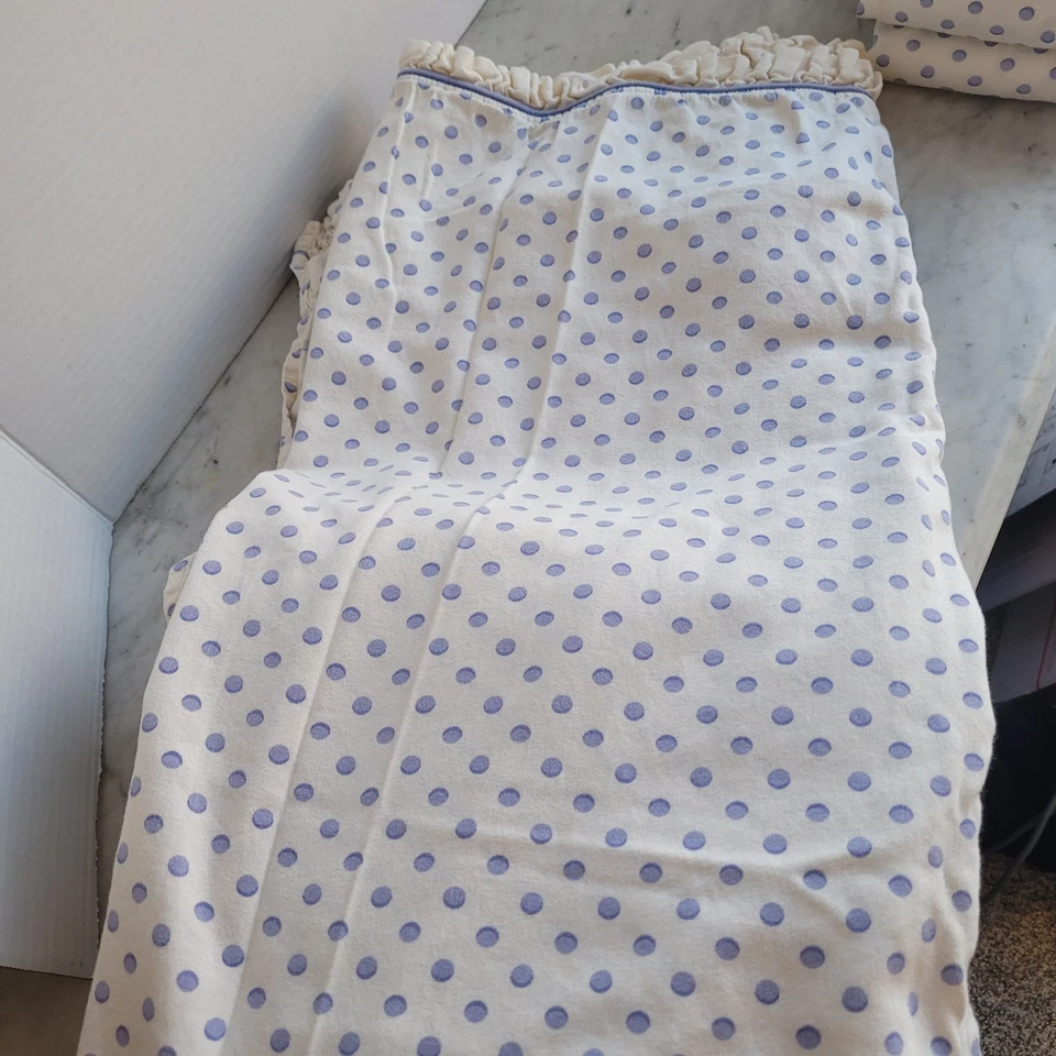 Juego de sábanas vintage Waverly Queen puntos púrpura crema núcleo citrage Foto 4 de 4