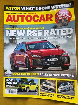 Autocar 4/3/2026 featuring Seat Arona,Audi RS5,Kia EV4 GT,Corvette E-Ray