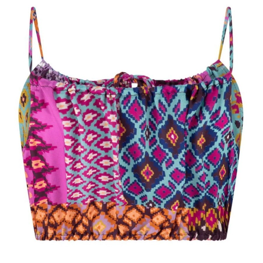 TIGERLILY Utopia Sierra Patchwork Print Cami Crop… - image 15