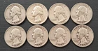8 Silver ~1953~ 90% Quarters Lot.