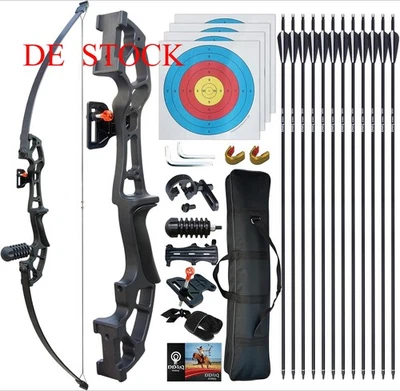 UNBRAND 30lb archery Recurve Bogen 12ps Pfeile Set Rechtshänder Jagd mit Langbogen