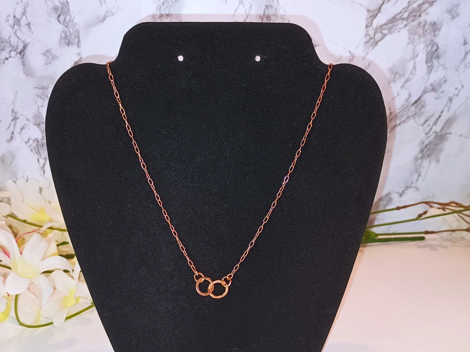 Juego de joyas con espalda circular, oro rosa Vermeil Foto 4 de 4