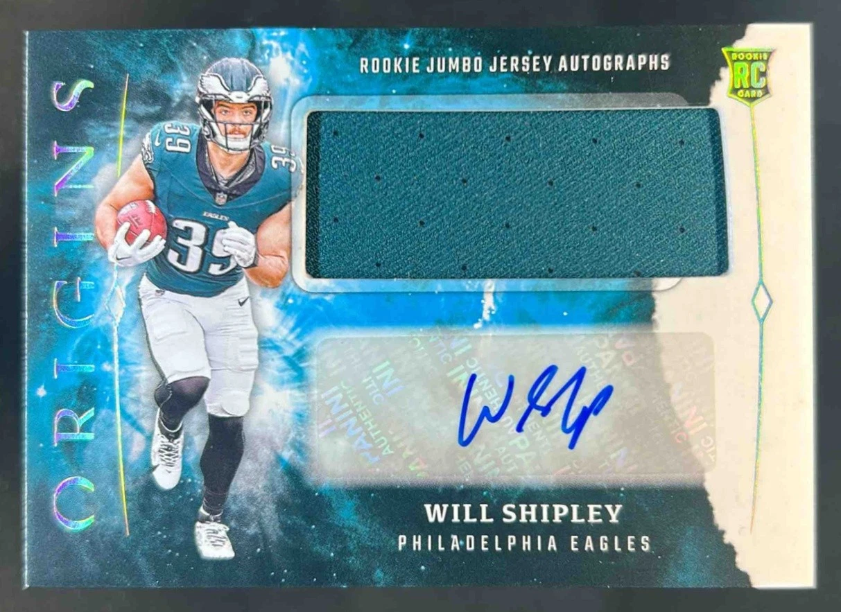 Will Shipley Panini Origins Rookie Jumbo Jersey Autographs #RJAWSH Base