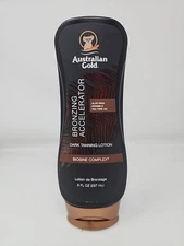 Australian Gold BRONZING ACCELERATOR  dark tanning Lotion, 8.5 Fl Oz