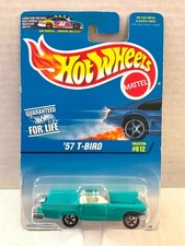 Hot Wheels 57 T-BIRD - Turquoise, Open Hood, METAL Base 1997 #612 CORGI Casting